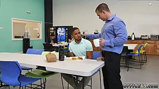 Nude black boy has gay sex with handsome man