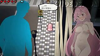 Why is Hazuka Shiina wandering naked in the game gallery as a female college student?