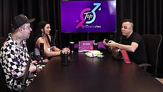 In the dogging kit, Freddy the king reveals what's inside, but without a condom, he goes non-stop in sheer red lingerie.