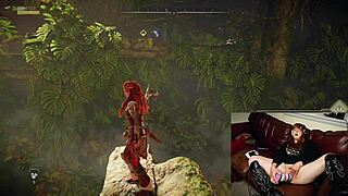 British redhead gamers in sexy socks having an orgasm on camera
