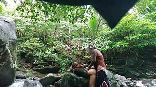 Petite Asian Girl Bent Over For Public Outdoor Fucking