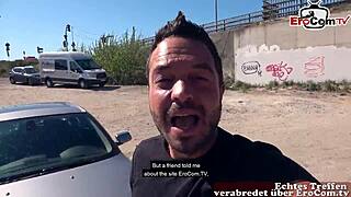 Deutsche MILF hitchhiker caught and fucked on EroCom date
