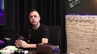 In the dogging kit, Freddy the king reveals what's inside, but without a condom, he goes non-stop in sheer red lingerie.