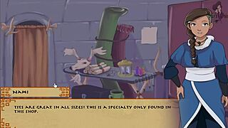 Avatar hentai trainer roughs up big tits brunette in sex scene