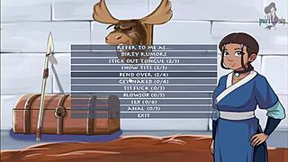 Avatar hentai trainer roughs up big tits brunette in sex scene