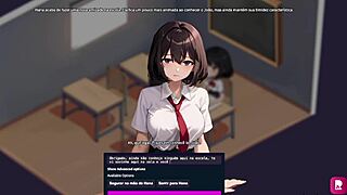 Asian teen student fucks artificial intelligence in web chat hentai