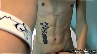 Twinks in boxers pee and try bareback for the first time