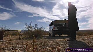 Busty Blonde Takes Anal in Final Fantasy Cosplay Outdoors.