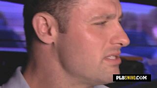 brunette babe teases with a big cock.