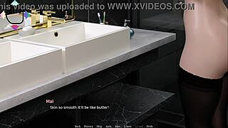 she's fingering herself in the bathroom while posing her perfect pussy