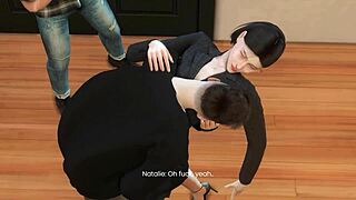 3D animated video of a woman having a secret affair