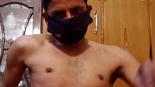 Gay Muslim boy’s sensual solo pleasure with oil