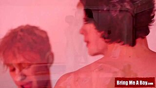 Twink Daniel Hausser Feels Intense Pleasure In Gay Threesome Bareback