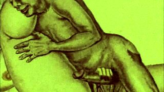 Classic erotic illustrations in black and white