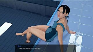 Beautiful MILF joins swimming club and enjoys it