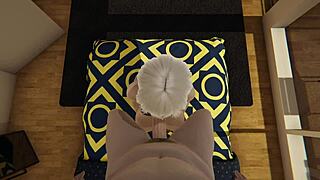 my friend's mom sucks me off in the hallway in 3d uncensored hentai parody