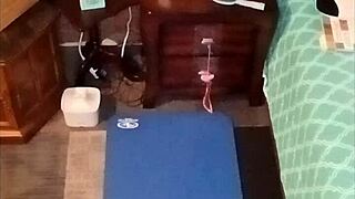 good morning naked yoga with vee, feeling so relaxed with her big tits and ass