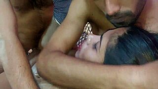 Homemade Threesome with Blowjob and Cowgirl Banging - Wow!