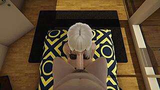 my friend's mom sucks me off in the hallway in 3d uncensored hentai parody