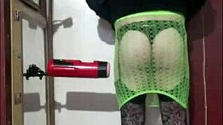 Crossdresser Loves To Give Himself A Machine Masturbation Part 1