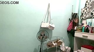 Amateur video of my stepmother in shorts, spying scene