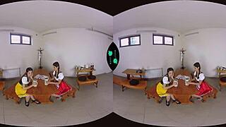 Oktobeerfest girls are in action with lesbian fun