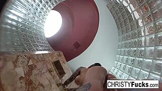 Intense Shower Fun with Christy and Dahlia's Big Tits.