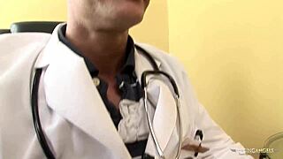 instead of vicodin, naughty doctor fucks his depressed latina patients with small tits