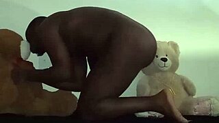 Furry threesome with brown and white toy bears