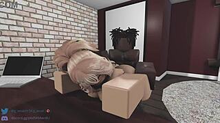 rough doggystyle creampie fuck in bedroom pov