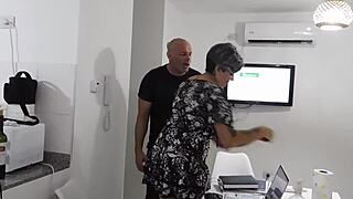 Wife loves anal sex with milk and creampie fetish