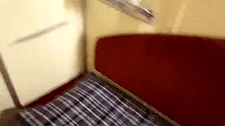 sucking action in train coupe with blonde wife