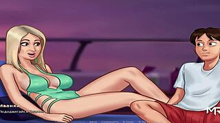 Summertimesaga: INTENSE BLOWJOB on an expensive yacht with big ass