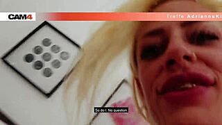 harleen van hynten and adrienne kiss get naughty in slutty lesbo cam sex with dildos and anal beads on cam4