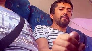 Mexican Amateur Sucks Cock on Public Bus! Wow, So Risky!