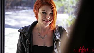 Lesbian tribbing and scissoring leads to wet orgasms!