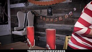 i tricked petite 18+ redhead cleo clementine in costume and fucked her