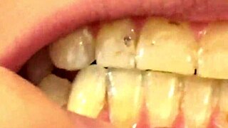 fifi foxx's mouth vore with gummy bears up close