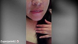 Sexy latina lies in bed waiting for a huge cumshot on her face!