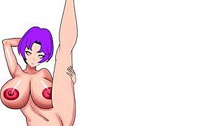 Steamy porn with fast drawing of big-boobed Asian woman