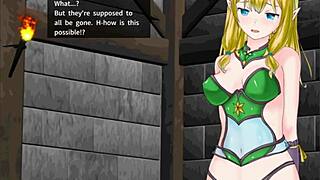 In the game, the lewd elf trains naked in episode one