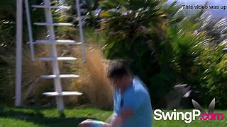 Horny Swingers Dive Into Oral Sex During A Naughty Outdoor Game