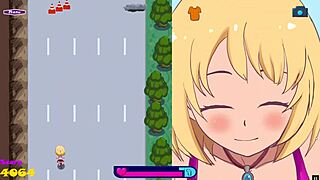 riding to bounce city pornplay hentai sex game ep 1, exhibitionist girl bounces on dildo while biking