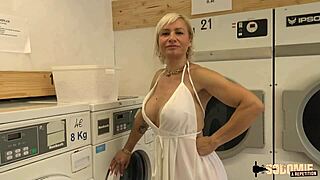 Kim the MILF with the big cans has a threesome with two young men