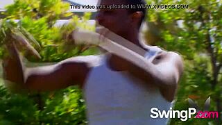 Horny Swingers Dive Into Oral Sex During A Naughty Outdoor Game