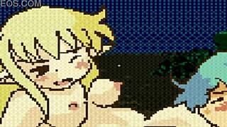 fairies battle while fingering and licking each other