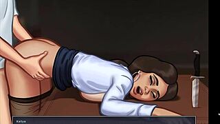 Beautiful Russian Petite Teen Katyusha Takes Huge Cock in Tight Pussy for Creampie - Summertime Saga Gameplay Part 60