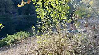 Catalan cuties indulge in lesbian fun outdoors naturally