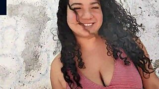 Snag neighbor on street, drag her home for steamy big ass photo session