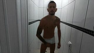 Gabriel’s hard cock gets a good fucking and orgasm